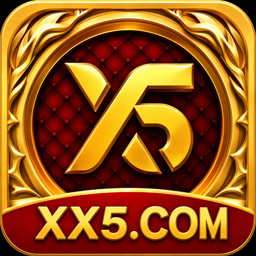 XX5 Game logo with golden X5 emblem and red background